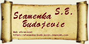 Stamenka Budojević vizit kartica